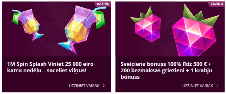 malina casino bonuses lv